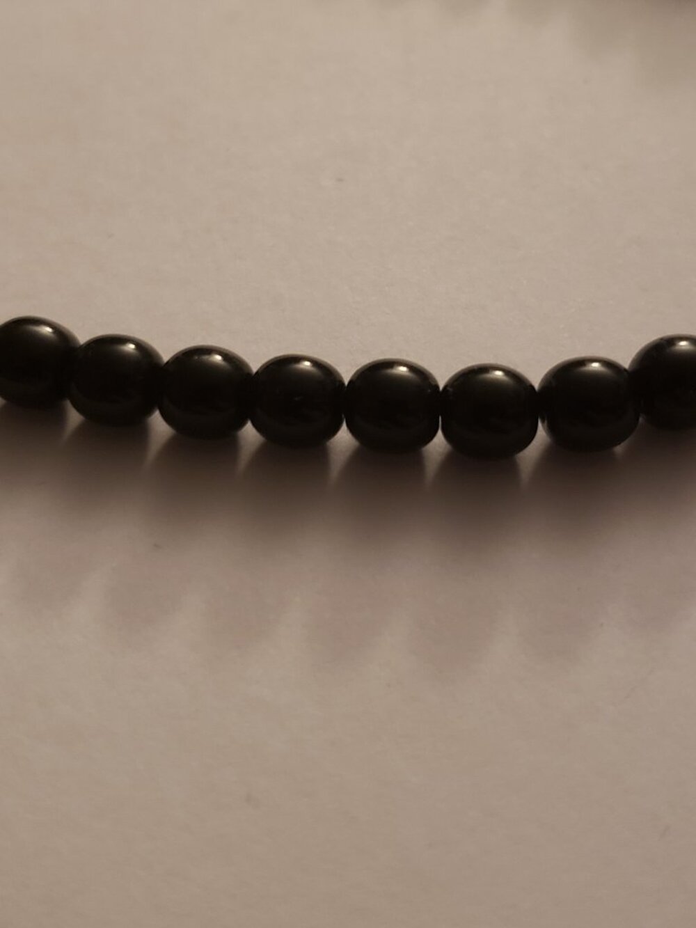 Black Solid Round Glass Beads Strand of Beads 6mm Jewelry Making Crafting Neutra